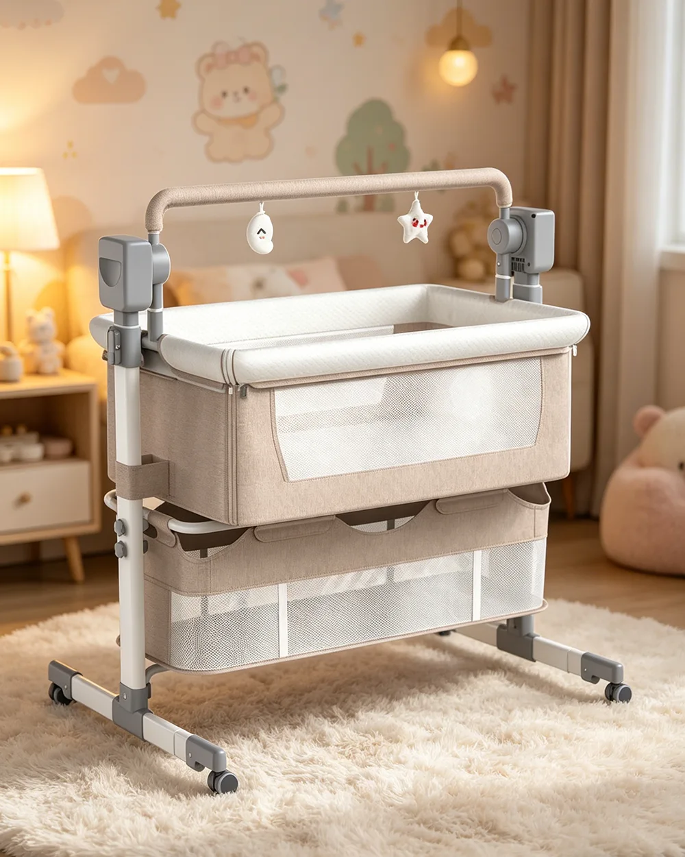 Electric Infant Bassinet Rocker Moving Bassinet