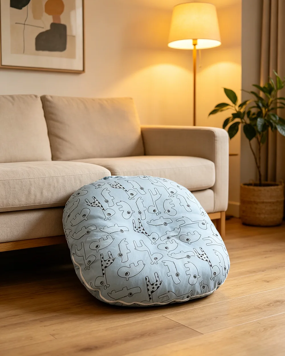 Soft Removable Cover Newborn Lounger Pillow - Image 3