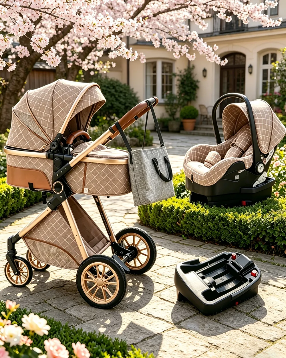 Alternative view of 5 In 1 Travel Stroller Car Seat Combo Folding Pushchair
